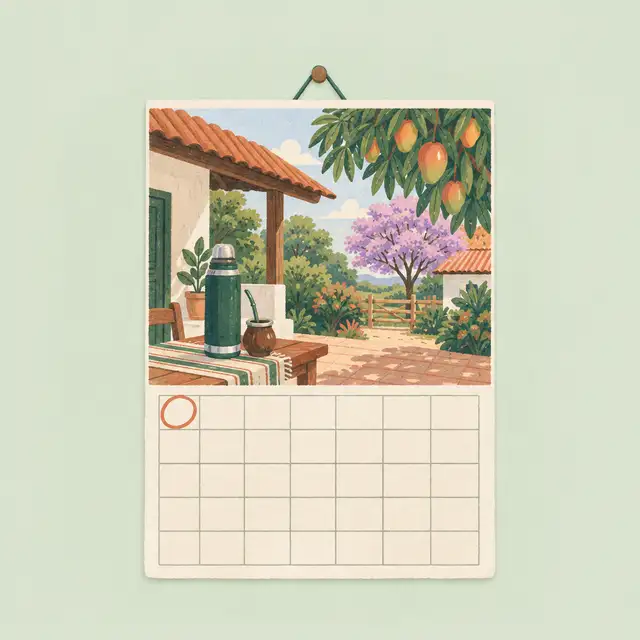 Un calendario con el primer día del ciclo marcado: en la semana 1 todavía no hay embrión.